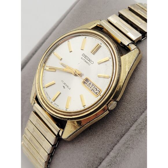 SEIKO Watch 7006-8007 Automatic Day Date Men's 1/40 10KT RGP Discontinued JAPAN - Picture 6 of 16